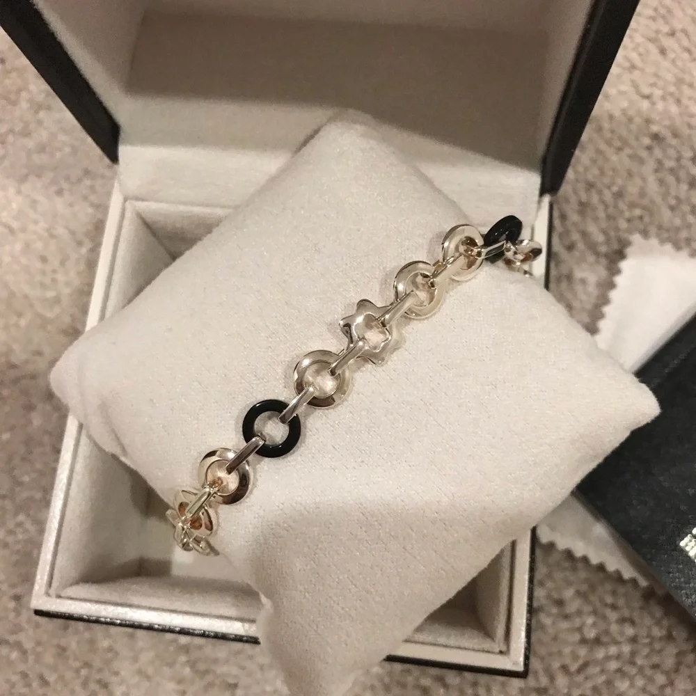 New Authentic Montblanc silver onyx bracelet